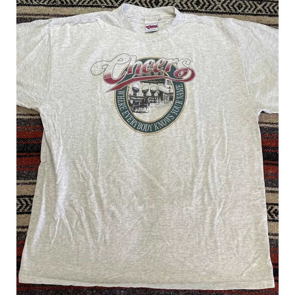 Vintage 1999 Cheers TV Show Promo Short Sleeve Grey T-Shirt Men's Size XXL